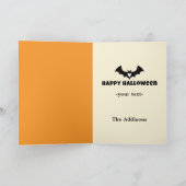 かわいいマンガ魔女の名前ハッピーハローウィン カード (内部)
