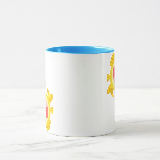 かわいいマンガ魚のマグカップ2 マグカップ (中央)