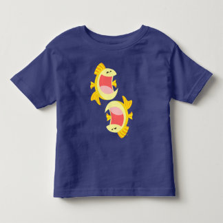 かわいいマンガ魚ベビーTシャツ2枚 トドラーTシャツ