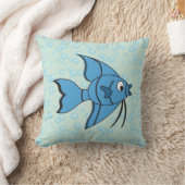 かわいいマンガ魚 クッション (ブランケット)
