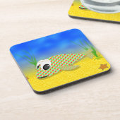 かわいいマンガ魚 コースター (左側)