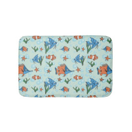 かわいいマンガ魚 バスマット