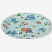 かわいいマンガ魚 ペーパープレート (アングル)