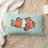 かわいいマンガ魚 ランバークッション (ブランケット)