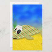 かわいいマンガ魚 便箋 (正面/裏面)