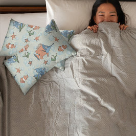 かわいいマンガ魚 枕カバー