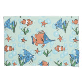 かわいいマンガ魚 枕カバー (正面左)