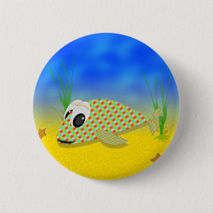 かわいいマンガ魚 缶バッジ