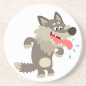 かわいいマンガ・ウルフのコースター コースター (正面)