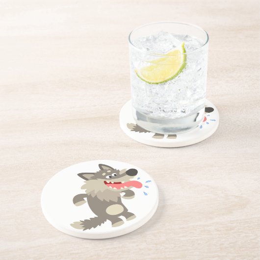 かわいいマンガ・ウルフのコースター コースター (側面)