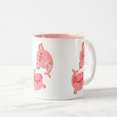 かわいいマンガ・マーピッグ ツートーンマグカップ (正面右)