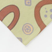 かわいいマンガ・モンキー フリースブランケット (角)