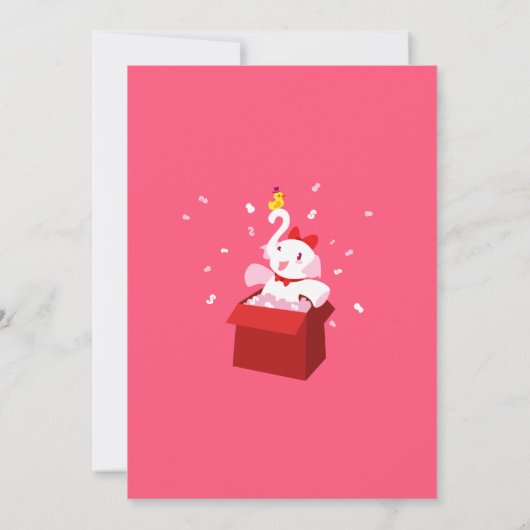 かわいいマンガX-masホワイトエレファントパーティー 招待状 (裏面)