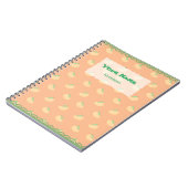 かわいいマンゴパターンノート ノートブック (左側)