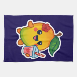 かわいいマンゴー – スウィートフルーツとハートスムージー キッチンタオル