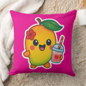 かわいいマンゴー – スウィートフルーツとハートスムージー クッション (ブランケット)
