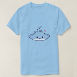 かわいいマンタとハート Tシャツ
