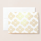 かわいいマンダラ柄 リラックス 誕生日 箔カード (封筒付き正面)