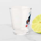 かわいいマンダリンフィッシュカップル切り出し ショットグラス (左)