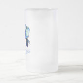 かわいいマンダリンフィッシュカップル切り出し フロストグラスビールジョッキ (中央)