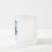 かわいいマンダリンフィッシュカップル切り出し フロストグラスマグカップ (中央)