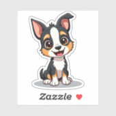 かわいいマンチェスターテリアの子犬ステッカー – 大きな目 シール (シート)