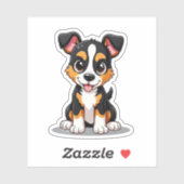 かわいいマンチェスターテリアの子犬ステッカー – 大きな目 シール (シート)