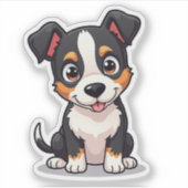 かわいいマンチェスターテリアの子犬 - チビアート シール (正面)
