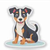 かわいいマンチェスターテリアの子犬 - 眠そうな姿 シール (正面)