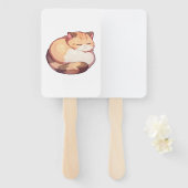 かわいいマンチキン猫クラシック寝るTシャツ ハンドファン (正面&裏面)