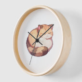 かわいいマンチキン猫クラシック寝るTシャツ 壁時計 (傾斜)