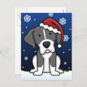 かわいいマントルグレートDaneクリスマスポストカード シーズンポストカード (正面/裏面)