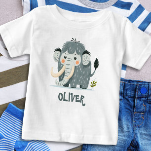 かわいいマンモス オリジナルTシャツ ベビーTシャツ