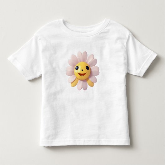 かわいいマーガレットの花 トドラーTシャツ (正面)
