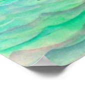 かわいいマーメイドと魚のファンタジーアート ポスター (角)