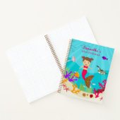 かわいいマーメイドの女の子の海カラフルスケッチブック ノートブック (内部)