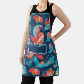 かわいいマーメイドの水彩パターカラフルン エプロン (インサイチュ)