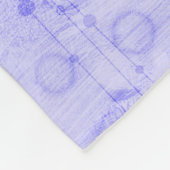 かわいいマーメイドウォーターカラーティール(緑がかった色)&パープルモノグラム フリースブランケット (角)