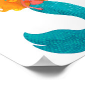 かわいいマーメイドウォールアートポスターと引用文 ポスター (角)