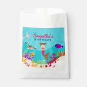かわいいマーメイドガールカラフルイン海誕生日 フェイバーバッグ (正面)
