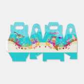 かわいいマーメイドガールカラフルイン海誕生日 フェイバーボックス (折り畳みなし)