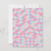 かわいいマーメイドガールグラデーションバースデーパーティ招待状 招待状 (裏面)