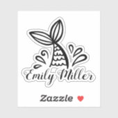 かわいいマーメイドガールステッカー シール (シート)