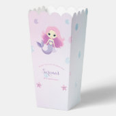 かわいいマーメイドガールバースデーパーティポップコーンボックス フェイバーボックス (裏面)