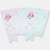 かわいいマーメイドガールバースデーパーティポップコーンボックス フェイバーボックス (見開き)