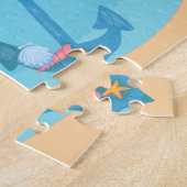 かわいいマーメイドガール海シーシェルズキッズカスタム ジグソーパズル (側面)