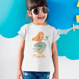かわいいマーメイドガール誕生日 Tシャツ