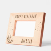 かわいいマーメイドハッピーバースデーガールフォト レーザー彫刻フレーム (左)