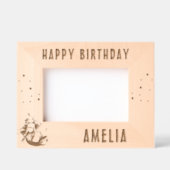 かわいいマーメイドハッピーバースデーガールフォト レーザー彫刻フレーム (正面)