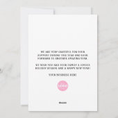 かわいいマーメイドバケーションビジネスクリスマス シーズンカード (裏面)